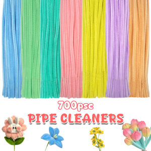 Pipe Cleaners 100 Pcs 7 Colors Chenille Stems for DIY Craft Decoration Creative School Projects (30cm x 12 Inch Macaron Colors)