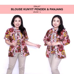 Atasan Batik Jumbo Blouse Big Size Wanita Lengkap S-M-L-XL-2L-3L-4L-5L-6L-7L Model Blus Jumbo Seragam Batik / Atasan Batik Big Size Kantor Kerja / Blus Batik Super Big LD 140 Bahan Katun / Pakaian Kekinian Model Terbaru / Baju Batik Formal Wanita