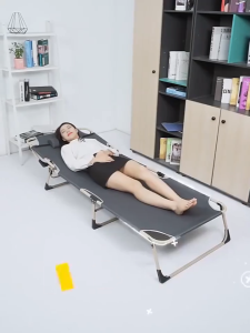 Folding Bed Protable Bed With foam Max Load 300KG Outdoor single folding bed For Office Easy To Carry Multifunction Without Installation