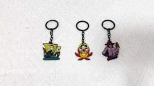 Bandai | Anime One Piece Keychain Luffy Ace Devil Fruit Thousand Sunny Metal Pendant Key Chain Figure Model Kids Toys Gift