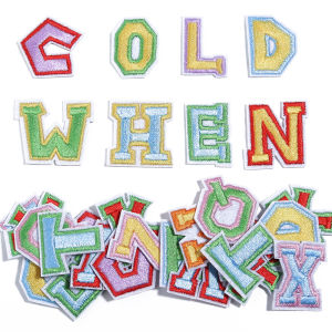 10Pcs/Set 3cm Alphabet English Letter Embroidered Patches Fabric Applique Sewing On for DIY Crafts Name Sticker Sewing Supplies