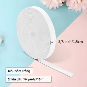 Dây Thun May Mặc 1.5cm-15cm Màu Trắng Đen Chất Liệu Vải Thun Lưng Quần Polyester Lụa & Cao Su Tự Nhiên Nhiều Kích Cỡ Khác Nhau