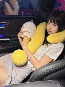 Geometric Question Mark Car Travel Office Support U-Shaped Pillow Soft PP Cotton Modern Simple Style Plush Throw Pillow