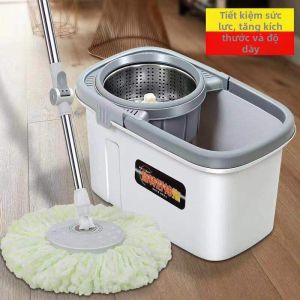 JILAIYAO | Hands-Free Automatic Spinning Mop Bucket Stainless Steel