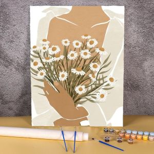 Painting By Numbers On Canvas Abstract Girl And Boy Diy Acrylic Paint Kit Wall Art Picture For Living Room Home Decor Pintura
