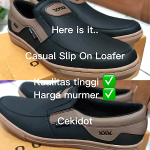 QUADRUN Footwear - Toretto | Sepatu Sneakers Pria Kasual Hitam Cocok Untuk Semua Tema Navy Gum