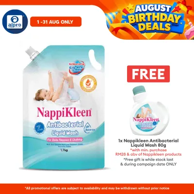Nappikleen Anti-Bacterial Baby Liquid Wash Refill Pouch 1.7kg