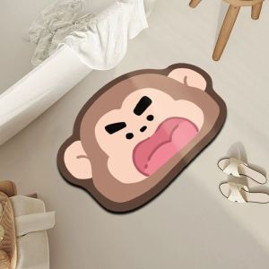 Thảm Chùi Chân Hình Hoạt Hình VIKAMA Chất Liệu Bùn Tảo Diatom Mềm Mại Chống Trơn Trượt Nhanh Khô Thấm Hút Dùng Trong Nhà Trang Trí Nhà Cửa Thảm Cửa Ra Vào