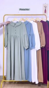 Albata Hijab - Dara Midi Dress Crinkle Airflow