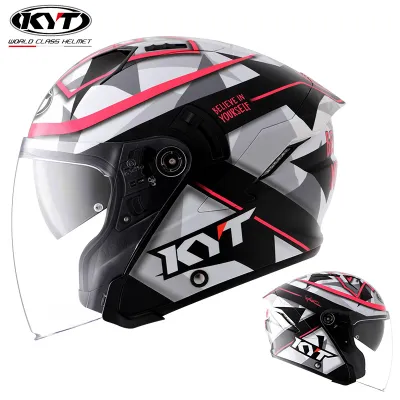 KYT | Summer Suitable Men Women Dual Lens Lightweight Stylish Motorcycle Helmet