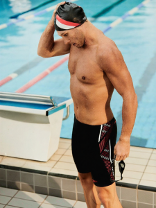 Speedo | Eco-Friendly Chlorine-Resistant Elastic Comfort Competition Training Mens Knee-Length Swim Trunks