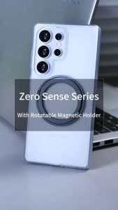 Xundd Zero Sense Shockproof Clear Magsafe Case with Built-in Metal Stand for Samsung Galaxy S25 / Galaxy S25+ / S25 Plus / Galaxy S25 Ultra