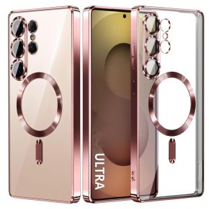 Transparent Case For Samsung Galaxy S26 Ultra S24 S25 FE S22 S21 S23 Plus A55 A36 A17 A56 Magnetic Wireless Charge Soft Cover