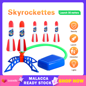 Rocket Toys Air Rocket Launcher Toy For Kid Luminous Foot Pump Outdoor Sport Child Play Set Toy Boys Girls Games