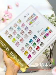 Ailin Brand Cats Eye Nail Polish Glue 16 28 Colors Glass Bead Ceramic Crystal Stone for Nail Salon Professional Use