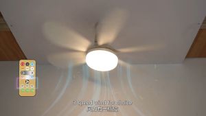 360° Rotation Ceiling Fan with Led Light Remote Control 52cm Smart Nordic Ceiling Fan with Light Modern Design E27 Household Silent Smart Ceiling Fan Light Restaurant Bedroom Fan Light