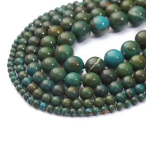 Retro Fashion Natural Sapphire Round Shape Stone Loose Decorative Beads For Jewelry Making Necklace Bracelet Accessories