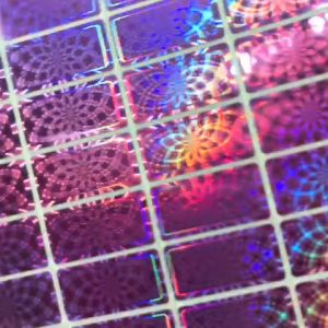 Tem chống giả hologram màu tím 1x2cm combo 1.000c