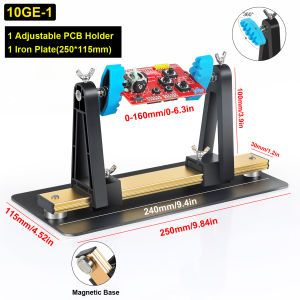 Adjustable PCB Holder 360° Degree Rotation Circuit Board Holder Tool With Magnetic Metal Flexible Arm Soldering Repair Tool