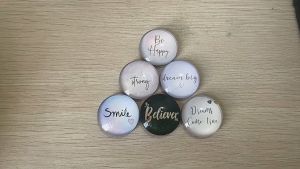 Ly eagle Exorcism Saint Benedict Sticker Magnetic mobile phone Decoration Circular Creative Crystal Magnet Comic Oil Painting Magnet Sticker emblem