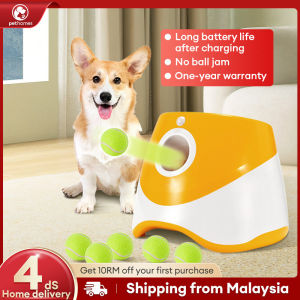 Dog Tennis Launcher Pet Dogs Chase Toy Mini Tennis Throwing Pinball Machine Fun Interactive Throw Rechargable Catapult