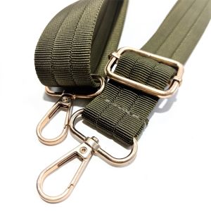 GHL Tali Tas Selempang Panjang Wanita Nilon Garis Gold Terbaru