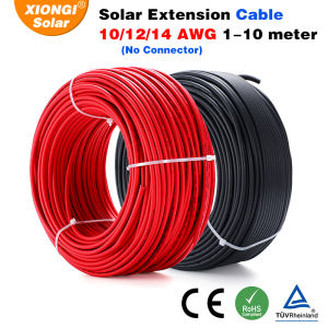 XIONGISOLAR solar pv cable Panel Stecker wire 2.5/4/6mm2 with 1/2/3/5/8/10/15/20/30M Solar PV Wires Connectors 10/12/14 AWG