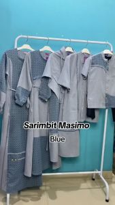 Rauna Sarimbit Keluarga Lebaran 2024 / MASIMO - BLUE / Fashion Muslim Kekinian
