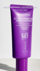 [ NEW] VIBRANT GLAMOUR 577 Spot-Correcting Sunscreen SPF50+ PA+++ No White Cast | Whitening | For Hot Climate 50g