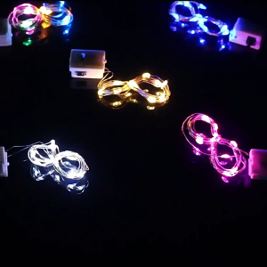 VitaStoree Lampu Layangan Kawat LED String Tembaga Baterai 3 Mode Nyala