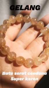 GELANG BATU SERAT CENDANA EMAS RAMBUT CENDANA GELANG PRIA WANITA