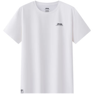 Jeep | Jeep Mens Loose Fit Casual Round Neck Short Sleeve T-Shirt Cool Sensation Outdoor Sports Wear Quick Dry Breathable Cotton Tee