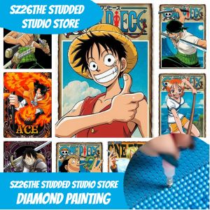 Sz26The Studded 2024 New One Piece Diamond Painting Monkey D. Luffy A Reward Diamond Embroidery Roronoa Zoro Handmade DIY Mosaic