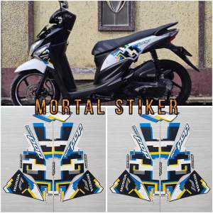 STIKER STRIPING LIS BODY HONDA BEAT POP 2016 2017 STANDAR
