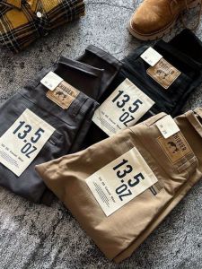 Export Casual Pants Mens Spring and Autumn Japanese Style Retro Washed Distressed Twill Woven Pure Cotton Loose Straight-leg Workwear Pants