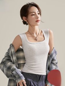 MiiOW | Áo ba lỗ nữ dáng ôm vai rộng MiiOW Áo khoác ngoài mùa hè thường ngày không cần đeo bra che chắn cỡ lớn màu trơn