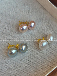 Classic Gentle Pearl Earrings Womens Slimming Pink Finish round Face Shape Fashion Jewelry Ear Decorations Korean Style