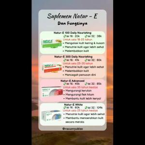 DUBEEDU NATUR E HIJAU isi 16 dan isi 32 Kapsul Skin Start Natural Vitamin E 100 IU kapsul suplemen vitamin E untuk kesehatan kulit