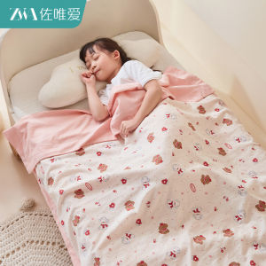 Baby Double Layer Muslin Cover Blanket Thin Ice Silk Summer Coolness Air Conditioned Nursery Nap Blanket Cotton Towel Blanket