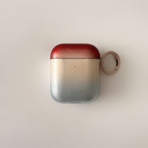 Red Blue Transparent Gradient Cute Cake Pendant Earphone Case Cover for AirPods 1 or 2 3 4 AirPods Pro Pro 2