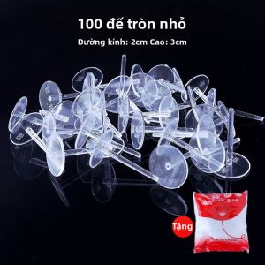 JIXIN | Chân Đế Trang Trí Bánh và Đồ Chơi Nhựa Trong Suối 100 Cái