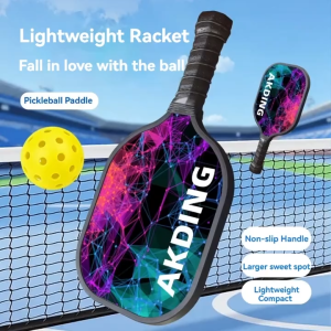 2Pack Pickleball Paddle Set With 4Outdoor Balls And 1Bag Wooden Pickleball Racket Comfortable & Easy to Control Indoor/Outdoor Use