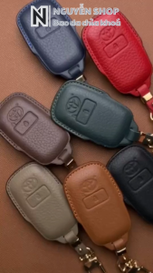 Bao Da Chìa Khoá Ô Tô Toyota TOY-F2 Yaris cross 2024 Raize Veloz Avanza 2022 Smartkey 2 Nút Bấm Ốp Chìa Khoá Da Thật