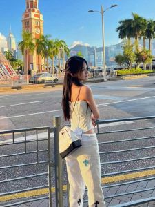 Quần Jeans Denim Ống Thẳng Rộng Màu Trắng Thanh Lịch Của Tagkita Quần Thường Ngày Cho Nữ Cao Cấp Mùa Thu 2024