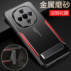 Vivo Y300 pro Metal Protective Case with Stand Full Lens Coverage Anti-Fall Matte Finish Hard Shell for Men And Women