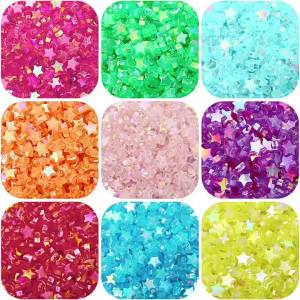 200pcs AB Pink Color 10mm Pentagram 9mm Peach Heart Mixed Style Beads For DIY Making Clothing Tailoring Supplies