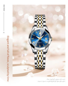 PLAYBOY Watch For Women 2024 Waterproof Original Brand Casual Luminous Date Business Stainless steel strap Quartz Watches