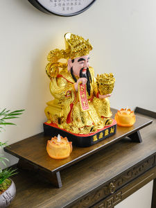 Buddha Niche Modern Small Desktop Home Living Room God of Wealth Worship Worship New Chinese Style Altar Guanyin Bodhisattva Buddha Shrine