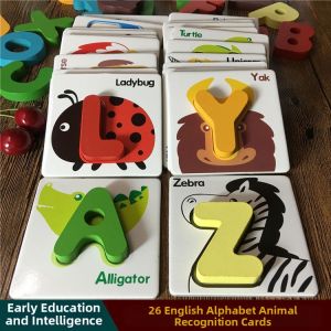 Early Education Animal Letter Number Wooden Durable Learning Toys for Toddlers