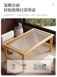 Bay Window Small Table Home Balcony Small Tea Table Minimalist Japanese Style Bedroom Bed Study Table Kang Table Solid Wood Small Coffee Table